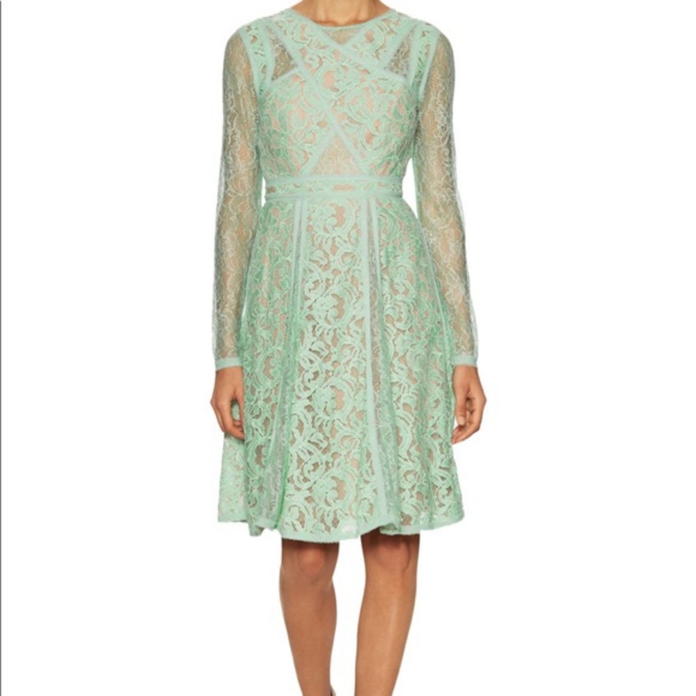 BGBGMAXAZARIA Mallory Mint Green Lace Dress